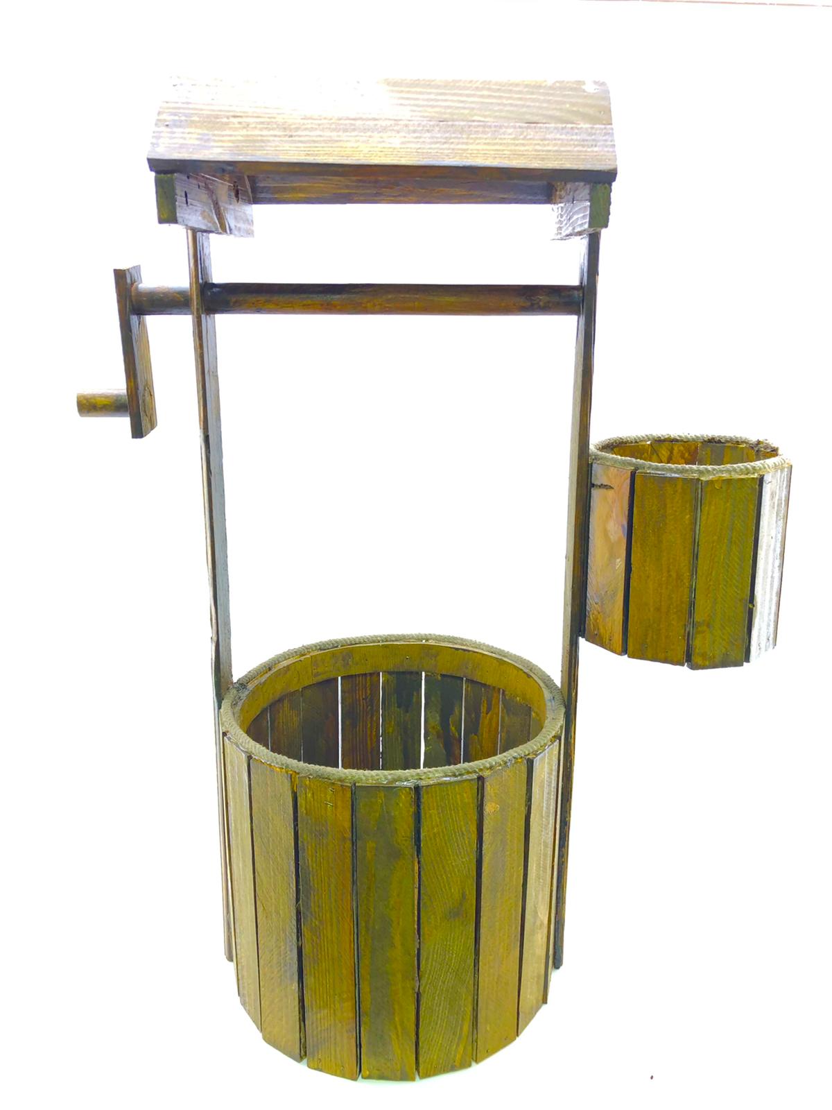 HardWood Pot Casing (Well with Umbrella & Small Pot)