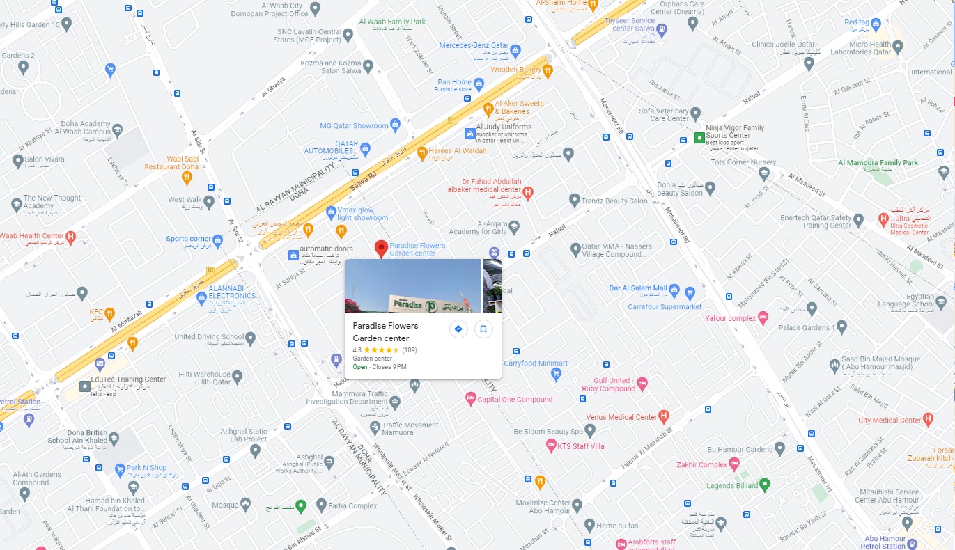 Qatar Plants office location map