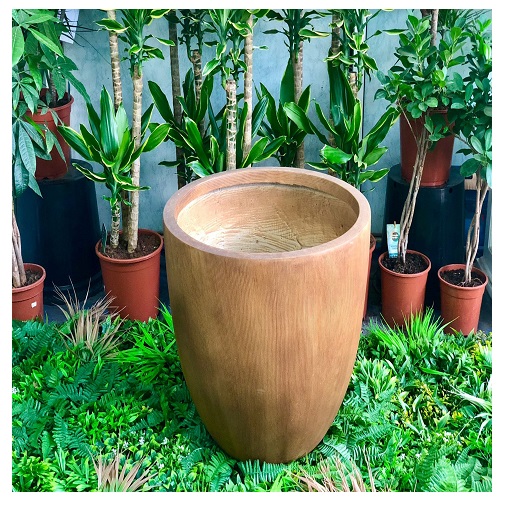 Fiber Clay Wooden Finish Circle